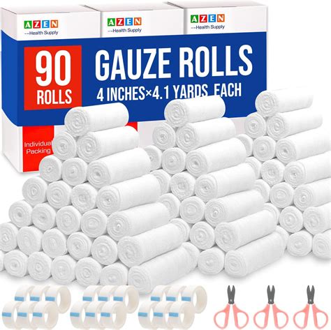 Amazon Azen Pack Gauze Rolls Bandages In X Yards