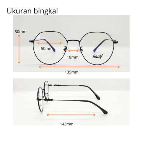 Bhalf Metal Frame Fashion Eyewear Korean Design Spek Mata Trend