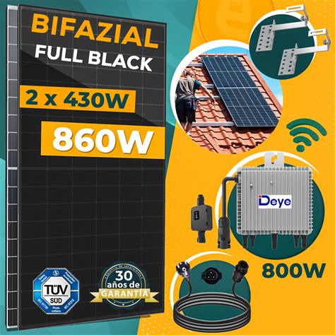 W Kit Solar Fotovoltaico Aut Nomos Deye W Wifi Monof Sico