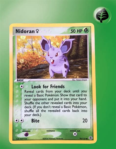 Nidoran 70 112 Ex Fire Red Leaf Green Holo TCG Coleccionistas