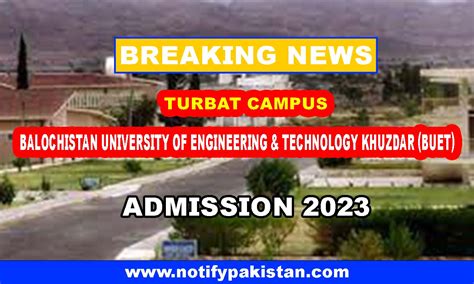 Balochistan University Of Engineering & Technology Khuzdar Turbat ...