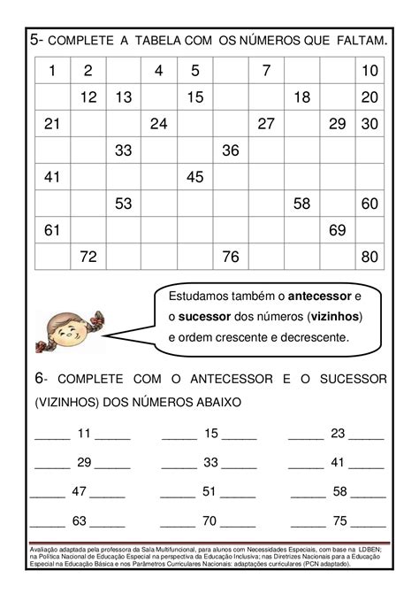 Atividade De Matematica Para Ano Braincp