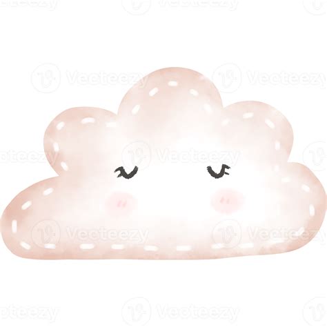 Watercolor Cute Cloud Png