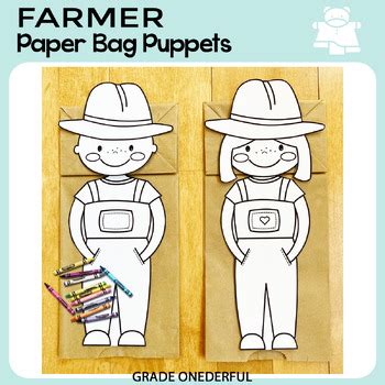 Boy And Girl Farmer Paper Bag Puppets Perfect For A Farm Unit TPT