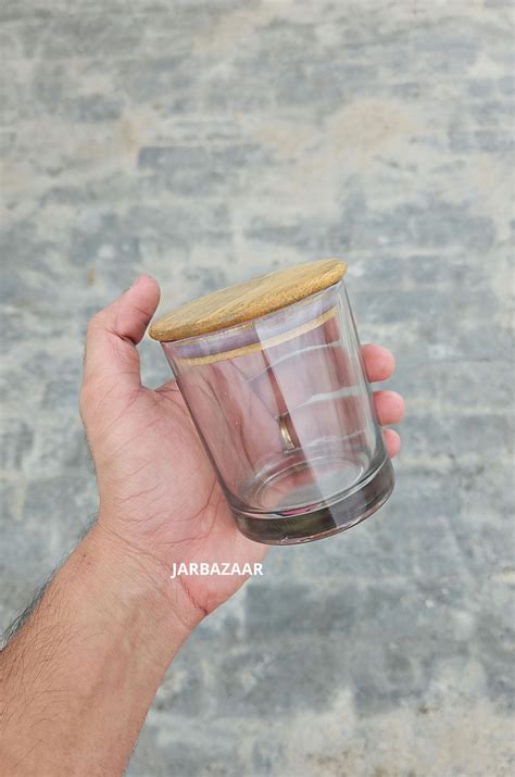 Gram Candle Jar With Wooden Lid Jarbazaar