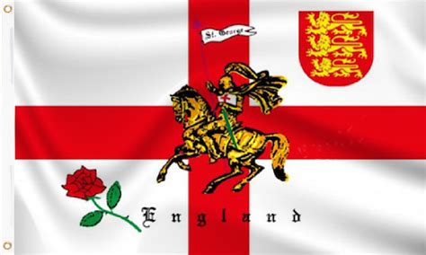 Buy England 4 Lions Flags | St Georges Cross 4 Lions Flags for sale at ...