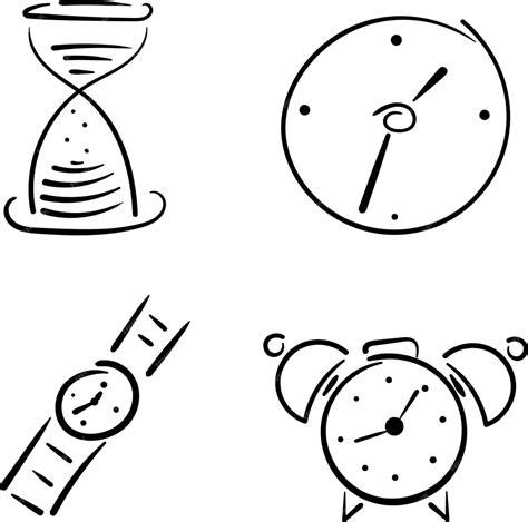 Premium Vector Hand Drawn Set Of Doodle Clocks And Watches