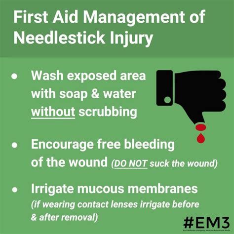 What To Do When A Needle Stick Injury Occurs At Jami Wilder Blog