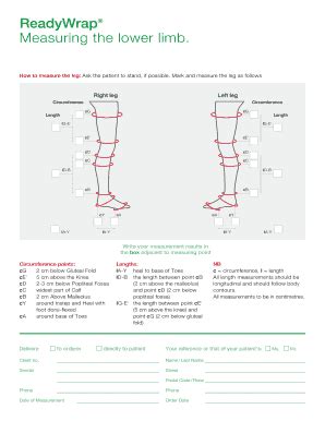 Fillable Online ReadyWrap Measuring The Lower Limb Lohmann