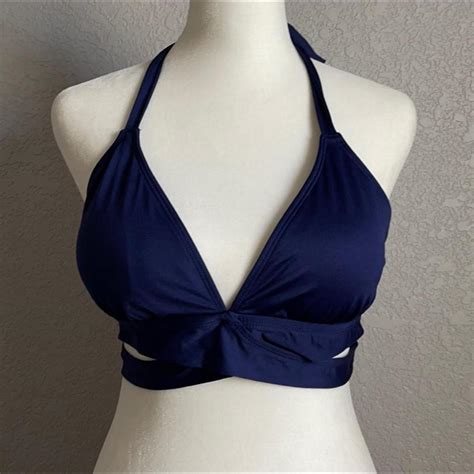 Kona Sol Women S Navy Bikini And Tankini Tops Depop