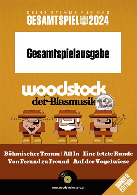 Woodstock Der Blasmusik Gesamtspielheft Mvsr