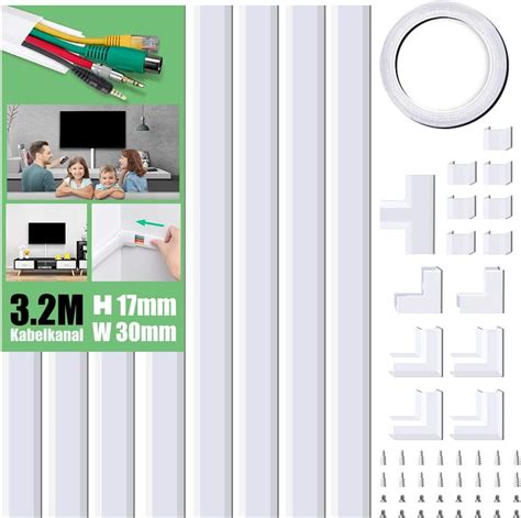 Mudeela Kabelkanal Selbstklebend Wei Cm Pvc Kabelabdeckung