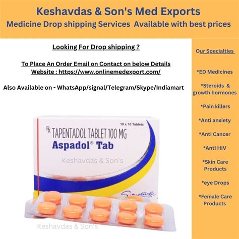 Aspadol Mg Tablet At Rs Stripe Pain Killer Medicines In