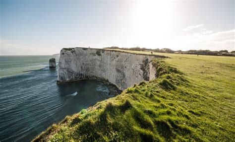 Old Harry Rocks In Dorset England Aerial Panoramic View Of Coastlie