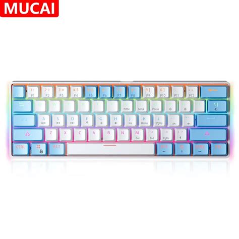 MUCAI Clavier M Canique De Jeu MK61 USB Interrupteur Rouge 61 Pr Dire