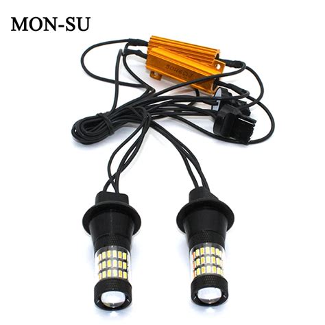 MON SU Car 1156 BA15S BAU15S T20 7440 LED Bulbs Front Turning Light DRL