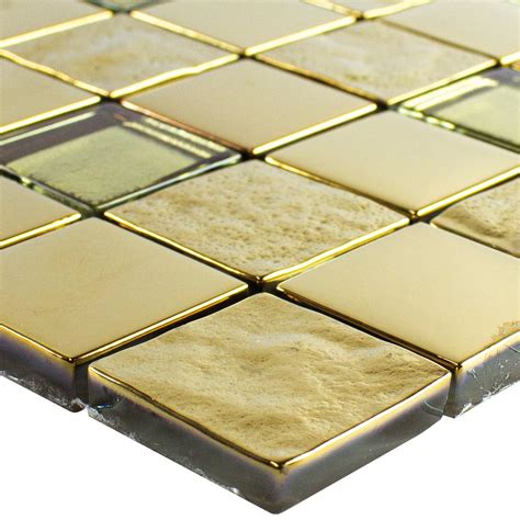 Glass Mosaic Tiles Midland Gold