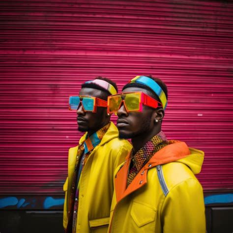 Premium AI Image | Africanamerican twins wearing futuristic urban ...