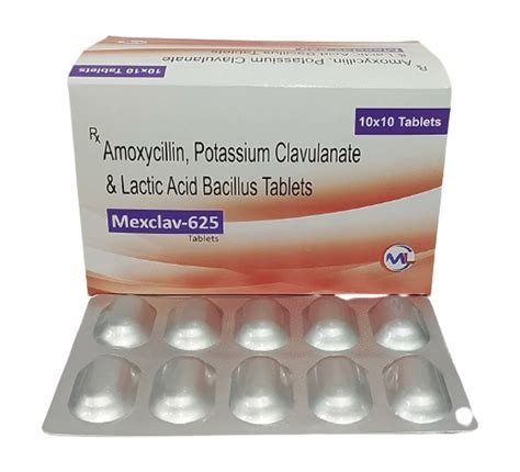 Amoxycillin Potassium Clavulanate Lactic Acid Bacillus Tablets 10x10