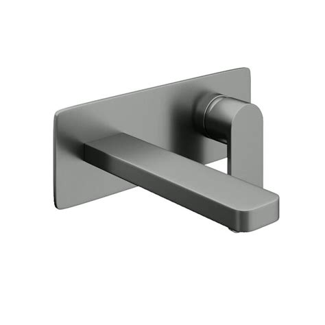 Edge Wall Mounted Basin Mixer Tap Anthracite London Road Bathroom Co