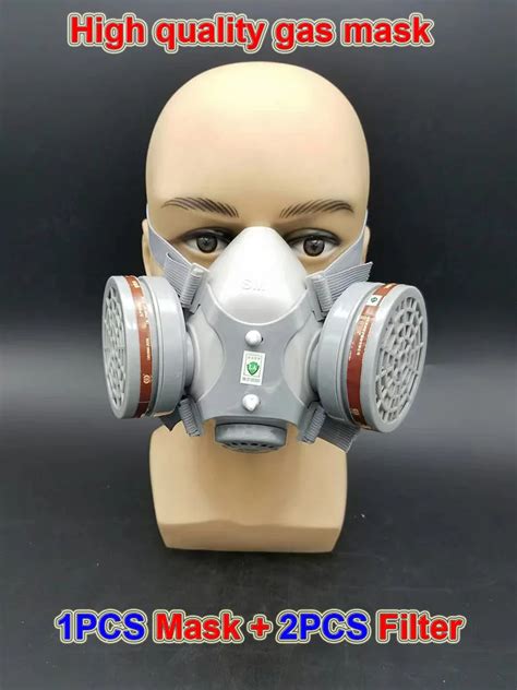 Respirator Gas Mask Double Cans Silica Gel High Quality Protective Mask