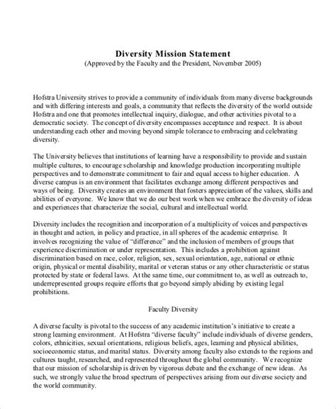 Free 9 Diversity Statement Samples In Ms Word Pdf