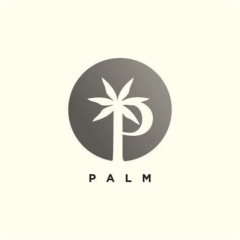 palm tree logo icon illustration  vector art  vecteezy