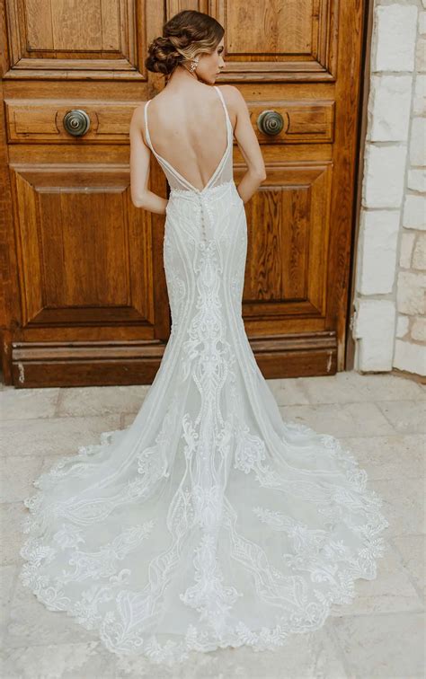 Glamorous Lace Fit And Flare Wedding Gown True Society Bridal