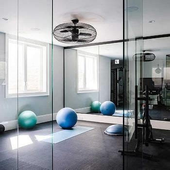 Home Gym With Framed Wall Mirrors Transitional Den Library Office Artofit