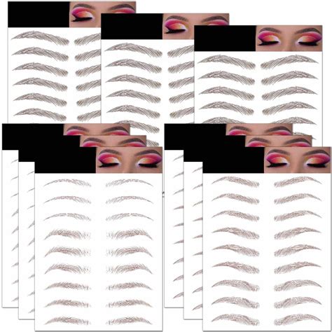 Amazon Eyebrow Tattoo 9 Sheets 81 Pairs Eyebrow Tattoo Sticker