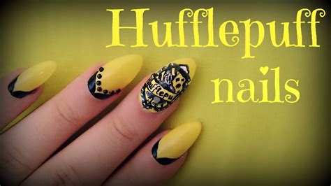 Harry Potter Hufflepuff Nail Art Youtube