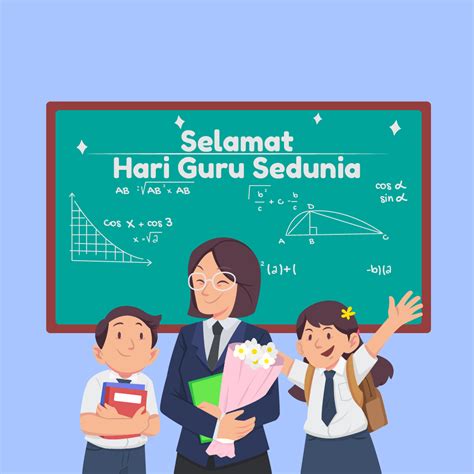 Poster Gambar Ucapan Selamat Hari Guru Sedunia 05 Oktober Sketzhbook