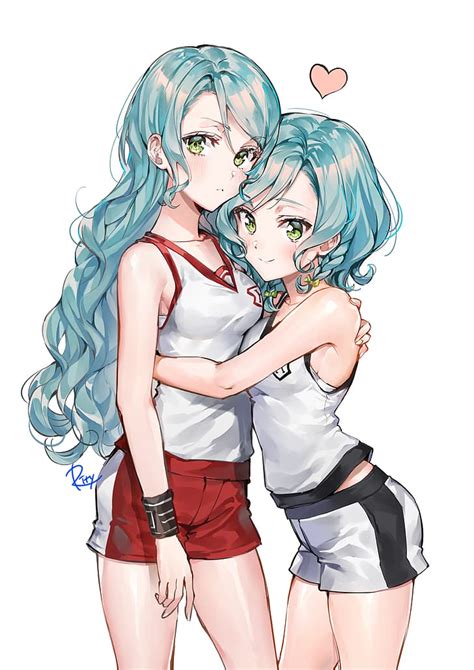 Anime Anime Girls Bang Dream Hikawa Hina Hikawa Sayo Short Hair