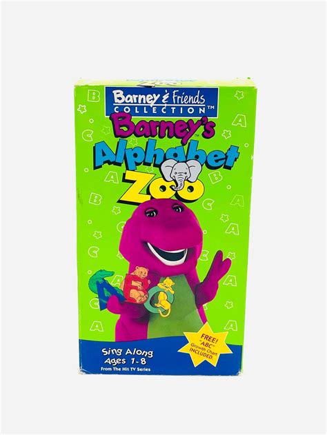 Barneys Alphabet Zoo Sing Along Vhs Tape Barney The Etsy Barney