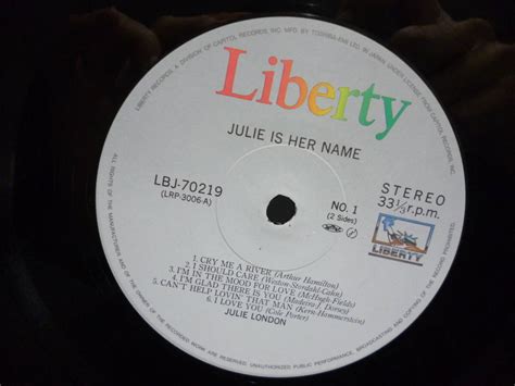 Lp Julie London Julie Is Her Name Lbj