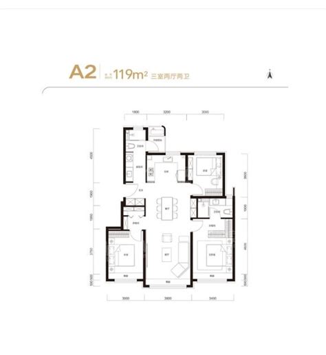 北京中海寰宇天下天镜3室2厅2卫户型图 北京楼盘网