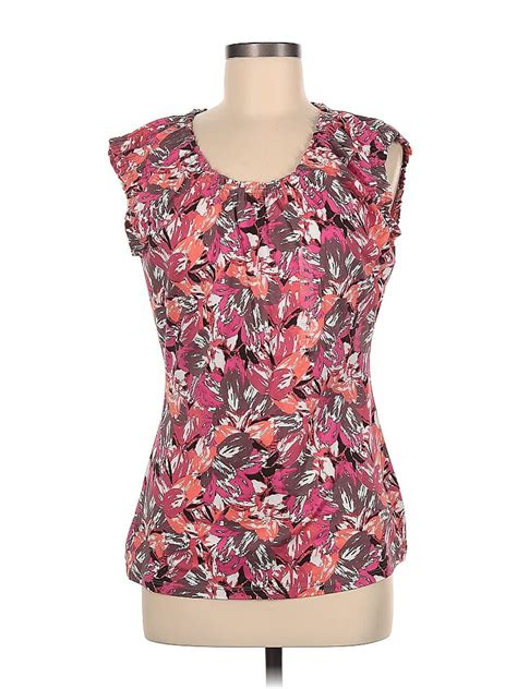 Ann Taylor Loft Outlet Multi Color Pink Sleeveless Blouse Size M 56