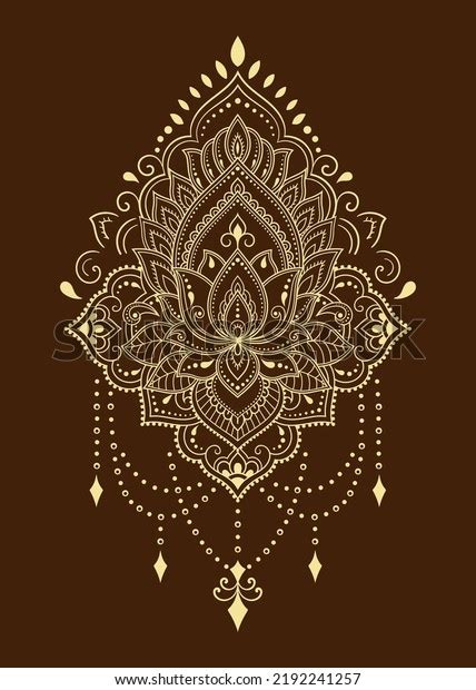 Lotus Mehndi Flower Pattern Henna Drawing Stock Vector Royalty Free 2192241257 Shutterstock