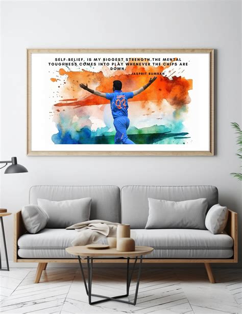 Jasprit Bumrah Cricket Message Printable Poster Etsy