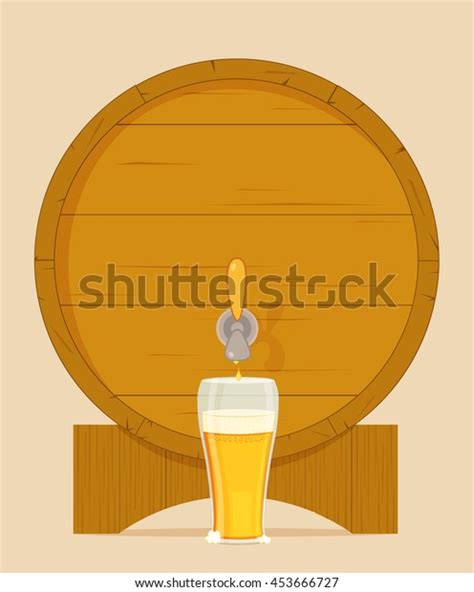 Pour Beer Barrel Vector Illustrations Stock Vector Royalty Free