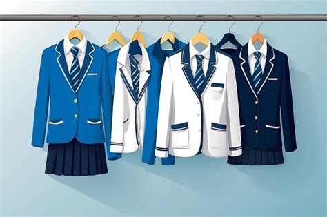 Premium Photo School Uniform For Children And Teenagers On Hangers