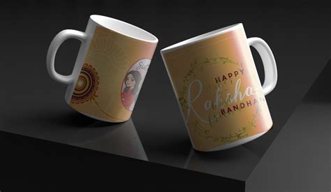 Multicolor Printed Raksha Bandhan Themed Ceramic Mug Set Capacity