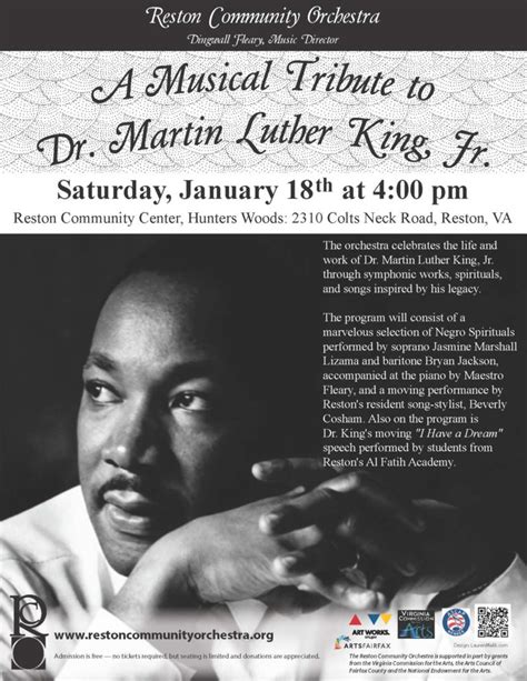 Virtual Choir Set For Martin Luther King Jr Birthday Celebration Reston Now