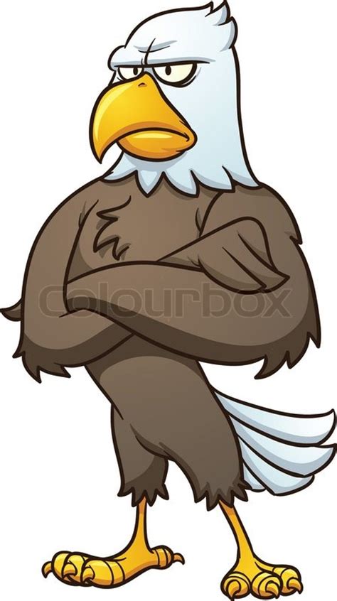 Serious looking bald eagle. Vector | Stock vector | Colourbox