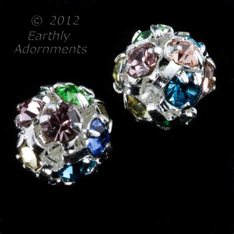 6mm Rhinestone Ball Pkg Of 2 B11 Mi 0139 Earthly Adornments