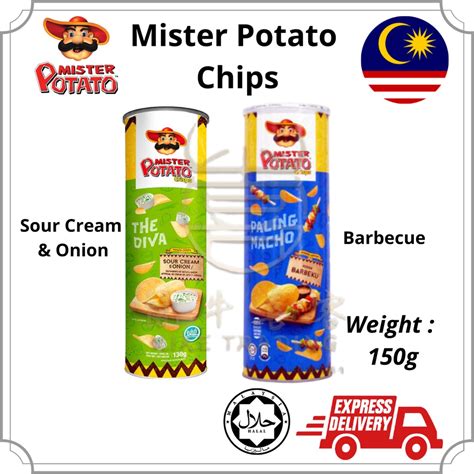 Mister Potato Crisps 150g Sour Craem Onion Barbecue Shopee