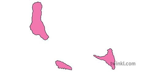 Map Outline Of Comoros Country Shapes Flag Continents Ks Illustration