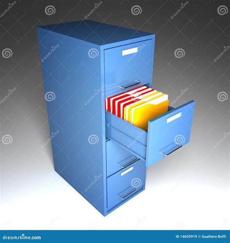 File And Folder Cabinet Stock Illustration Illustration Of Organize