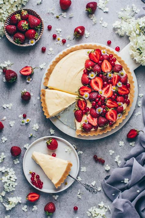 Vanilla Custard Tart With Strawberries Vegan Bianca Zapatka Recipes