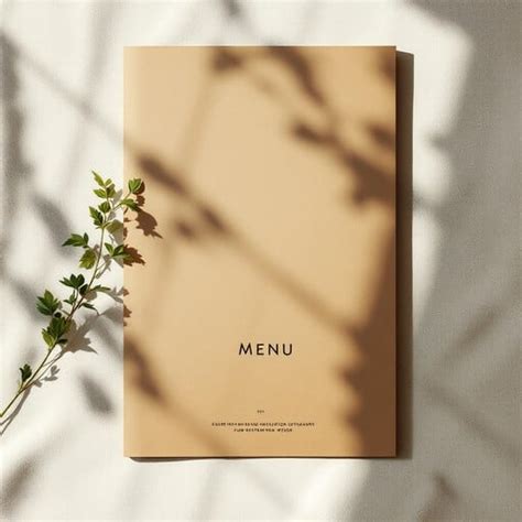 minimal menu design image   stockcake